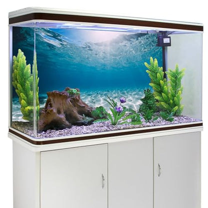 AWERT 60x24 in Aquarium Backdrop Undersea Ocean Floor Fish Tank Background | AWERT Clear Underwater Seabed Theme Vinyl Terrarium Background - size: 60x24in/150x60cm
