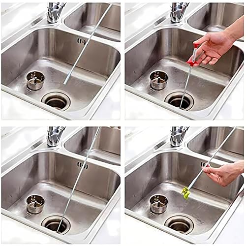 Drain Snake, Drain Clog Remover - Gutter Cleaning Tools Drain Cleaner for Toilet Sewer Shower Kitchen Bathroom Tub Clogged Drains Opener Cleaning Tool, Flexible Grabber Claw Pick Up Reacher (79 inch) - size: 79 Inch