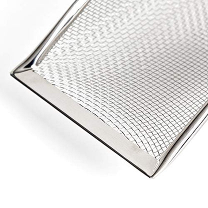 REPTI ZOO Reptile Sand Stainless Steel Fine Mesh Reptile Substrate Metal Sand Shovel Terrarium Substrate Long-Lasting Litter Cleaner Corner Scoop