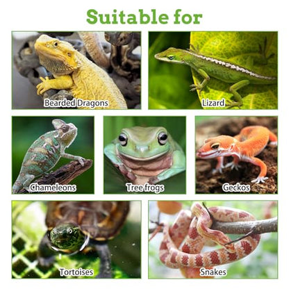 PINVNBY 2 Pack Reptile Plants Terrarium Hanging Fake Vines with Suction Cup Artificial Leaves for Bearded Dragons Lizards Geckos Snake Hermit Crab (Red and Green) - color: 2 Pcs ( Red and Green )