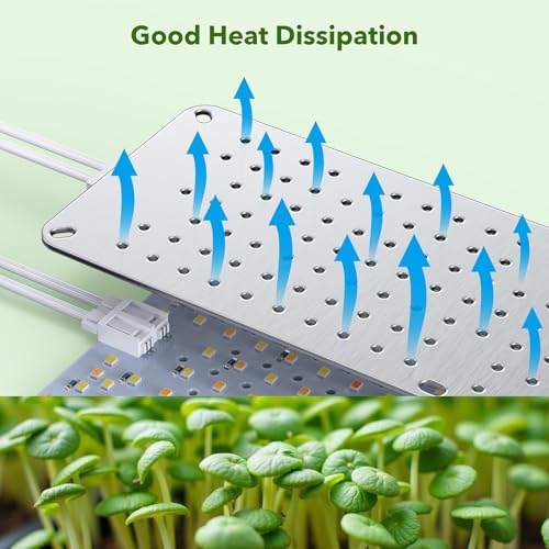 SDOVUERC Full Spectrum 384 LEDs Grow Lights, 24W Plant Grow Lights for Indoor Plants with Daisy Chain Function, Sunlike Spectrum,4/8/12/16/20H Timer for Seed Starting(Pack2) - color: Panel Grow Light(2Pack)
