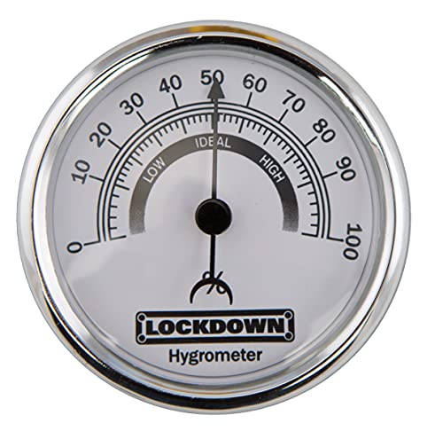Lockdown Vault Hygrometer for Monitoring Humidity and Moisture Control in Gun Vault, Safe, Storage