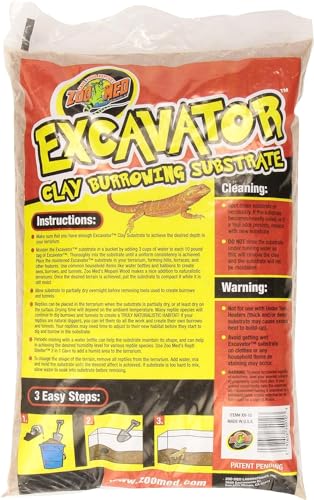 Zoo Med Excavator Clay Burrowing Substrate, 10 Pounds (Pack of 2) - size: 10 pounds (Pack of 2)