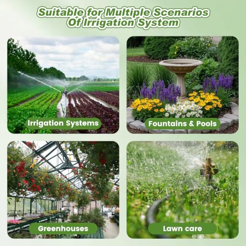 1/2 Inch Drip Irrigation Tubing, 100FT Main Line Hose Tube, Flexible PVC Irrigation Hose for Raised Beds, Greenhouse, Vegetable Gardens and Outdoor Watering System（Black) - size: 100 FT 1/2" Main Tubing