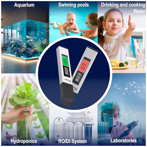 4 in 1 TDS Meter Digital Water Tester - Professional Testing for Drinking Water, RO/DI System, Aquariums, etc, Accurate and Reliable TDS EC & Temp(°C,°F) Meter - 0-9990ppm - New 2025 - style: 3 in 1 liquid tester