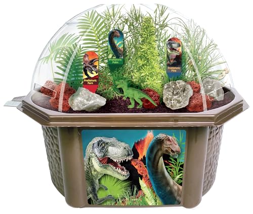 Toys by Nature Biosphere Terrarium Starter Kit, Complete Supplies Included to Grow Your Own Prehistoric Jurassic Park (Dinosaur Domain) - style: Dinosaur Domain