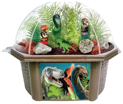 Toys by Nature Biosphere Terrarium Starter Kit, Complete Supplies Included to Grow Your Own Prehistoric Jurassic Park (Dinosaur Domain) - style: Dinosaur Domain