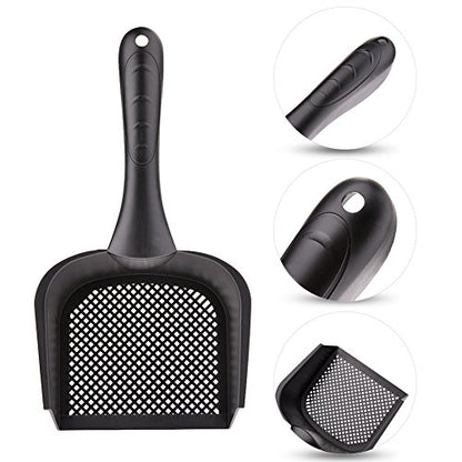 wonderfulwu Cat Litter Scoop with Handle Small Hole, Reptile Litter Cleaner Scoop