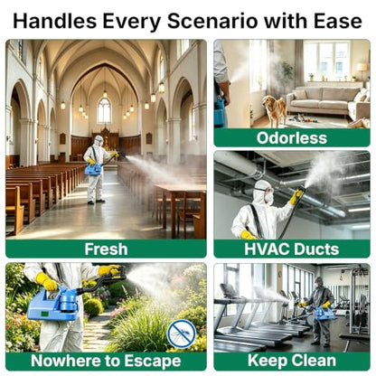 SWANSOFT 7L(1.85 Gallon) ULV Fogger Machine, Electric Atomizer Sprayer, Portable Foggers Machine for Home Indoor