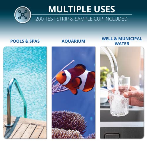 DoubleCheck Water Hardness Test Kit 200 Strips with Sample Cup - Hard Water Testing Strips (0-25 gpg / 0-425 ppm)