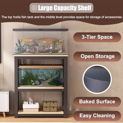 Heavy Metal Aquarium Stand with Accessories, 2-Tank Reptile Cabinet, Insect Display Rack, Walnut Finish, 100x40 cm (39.4" x 15.7") - Durable & Stylish Aquarium Furniture - color: White, size: 100x40 cm (39 3/8 x 15 3/4")