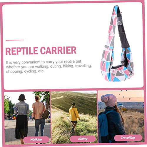 BESPORTBLE 1pc Adjustable Reptile Carrier Sling Bag for Bearded Dragons and Lizards Lightweight Crossbody Pet Pouch Breathable Design for Outdoor Travel and Pet Comfort