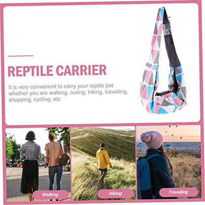 BESPORTBLE 1pc Adjustable Reptile Carrier Sling Bag for Bearded Dragons and Lizards Lightweight Crossbody Pet Pouch Breathable Design for Outdoor Travel and Pet Comfort