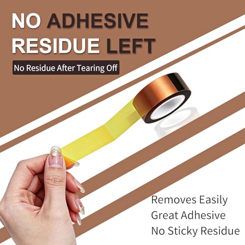 6 Rolls 10mm x 33m(0.4in x 108FT) Heat Tape for Sublimation Transfer, High Temperature Heat Resistant Tape Heat Transfer Tape for Heat Sublimation Press Vinyl,No Residue, Soldering,Circuit Board