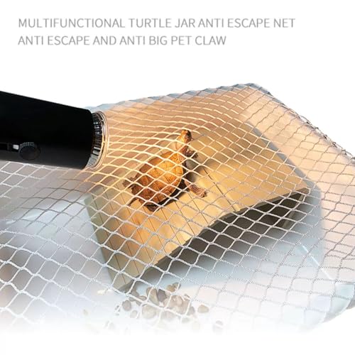 Aquarium Escape Proof Net,Terrarium Netting Cover, Nylon Material Turtle Tank Escape Net for Terrarium Breathable Pet Enclosure Lid (Small) - color: Small