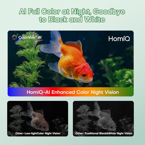 3MP Aquarium Reptile Camera Window Pet Security Camera | No drill magnetic mount for glass tank & window, color night vision, two-way audio, 2.4G 5G WiFi, 24/7 AI motion detection