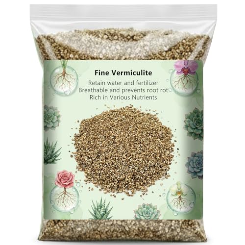 Sukh 14.6oz Organic Vermiculite for Plants - Gardening & Potting Supplies | Soil Amendment for Seed Starting, Indoor Potting, Gardening, Fine - Moisture Retention, Coarse - Aeration & Drainage - size: 3-6MM