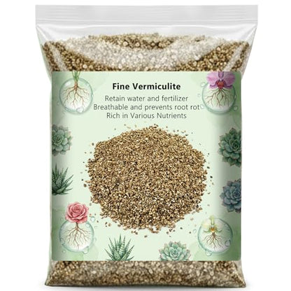 Sukh 14.6oz Organic Vermiculite for Plants - Gardening & Potting Supplies | Soil Amendment for Seed Starting, Indoor Potting, Gardening, Fine - Moisture Retention, Coarse - Aeration & Drainage - size: 3-6MM
