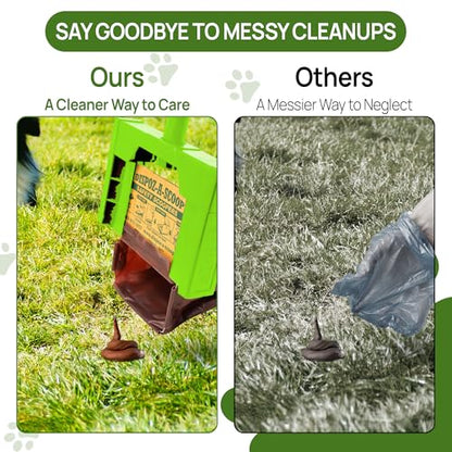 Dispoz-A-Scoop® Revolutionary 4-in-1 Dog Poop Scooper, 24" Handle & 8 Refill Bags - Fast, Easy, Clean with Disposable Bag Attachment, Just Scoop & "Pop" into trash. U.S.A, Always Stays Clean. - style: Scooper