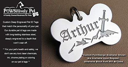 DEEP Engraved Premium Dog & Cat ID Tag – Personalized, Stainless Steel, Long-Lasting Durability - XS Round 7/8"x1" - style: XS ROUND 7/8"x1" (2-Side Engraving)
