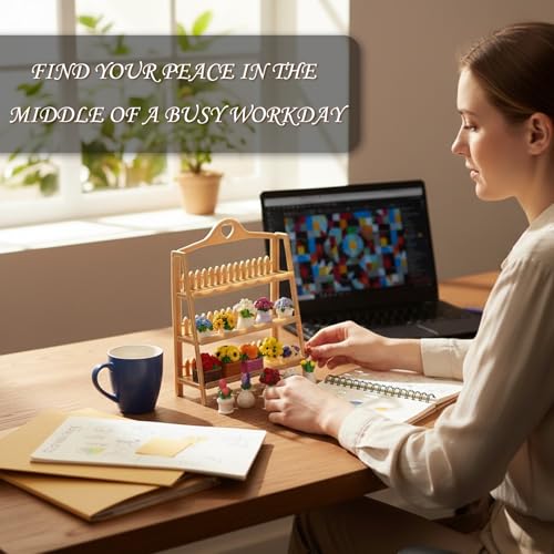 Miniature Flower Figurines 15 Pcs Mini Plants Office Desk Decoration Tiny Resin Flowers Figures Accessories Ornament Bonsai Landscape - style: Flower