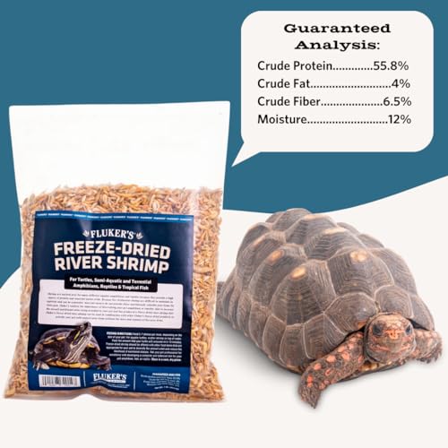 Fluker's Freeze Dried River Shrimp for Reptiles, Packed with Protein and Essential Nutrients, 1 lb. Value Pack