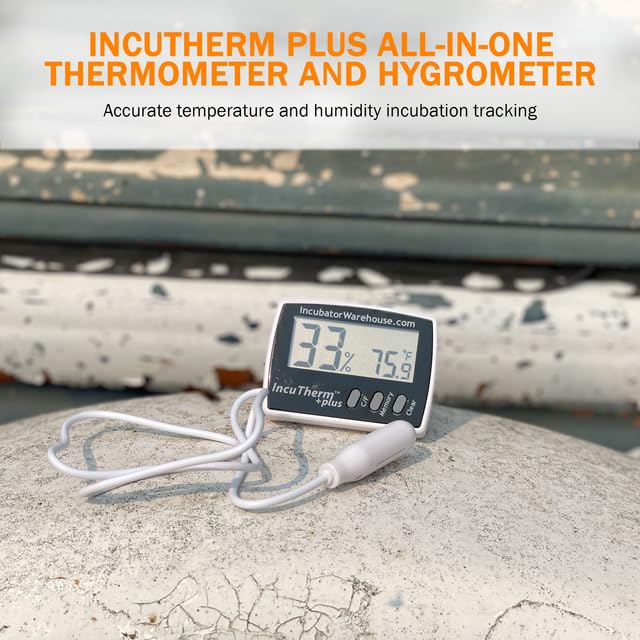 IncuTherm™ Plus Digital Thermometer and Hygrometer for Egg Incubator