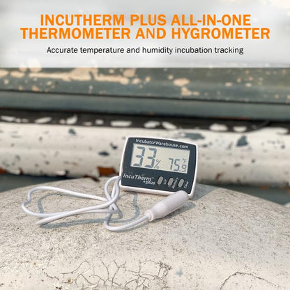 IncuTherm™ Plus Digital Thermometer and Hygrometer for Egg Incubator