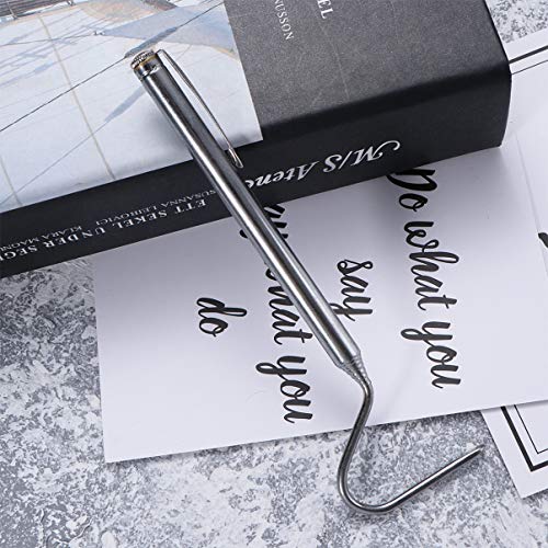 BESPORTBLE Retractable Stainless Steel Snake Hook Tool for Safe Handling of Reptiles Telescoping Design for Snake Enthusiasts and Reptile Care