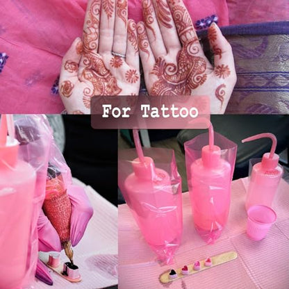 Wash Bottles - 3pcs Pink Squeeze Bottles 8oz tattoo bottles 250ml Narrow Mouth Squirt Bottles with Scale Labels Spray Bottles for Tattoo Medical Lab Succulent Watering Lash Extension Supplies - size: 3pcs 250ml pink