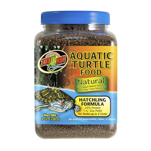 Zoo Med Natural Aquatic Turtle Food, Hatchling Formula, 8-Ounce - size: 8 Ounce (Pack of 1)