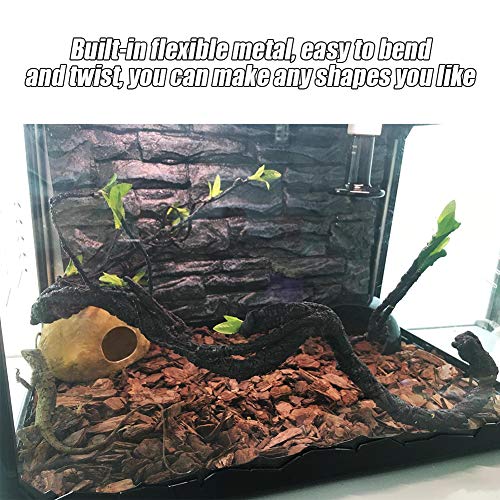 Artificial Vine Climber, Artificial Reptiles Vine Climber Jungle Forest Bend Branch Terrarium Cage Decor(WF-2) - size: WF-2