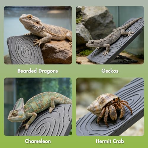 Reptile Climbing Wall, Bearded Dragon Climbing Exercise Ramp, 4 Angle Adjustable Climb Rock Wall for Gecko, Reptile Tank Accessories for Leopard Gecko, Lizards, Hermit Crab