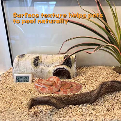 Reptile Hide Caves Simulation Tree Hideout Snake Hide - Large | Leopard Gecko Terrarium Plastic Plant Leaves Ornament Habitat Shelter Decor for Lizard Hermit Crab Spider Frog Amphibians