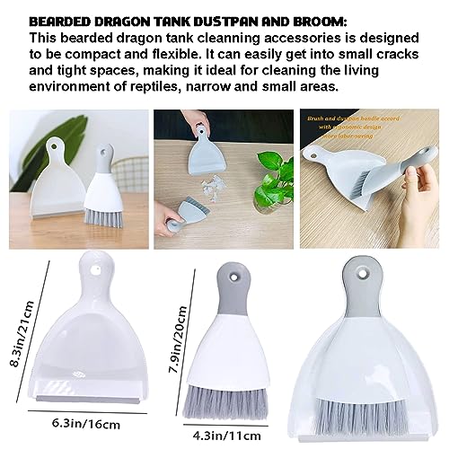 Generic Reptile Tank Cleaning Kit, Bearded Dragon & Lizard Accessories, Compact Glass Terrarium Cleaning Kit