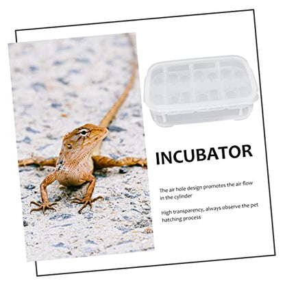 SUPVOX 14 Grids Professional Egg Incubator for Snakes Geckos and Lizards Breeding Box for Turtle and Lizard Eggs - color: White