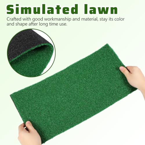 SEWACC Turtle Basking Platform Artificial Grass Turf for Aquarium Fish Tank Reptile Resting Floating Simulated Lawn Floating Platform 19.7X9.8 Inches