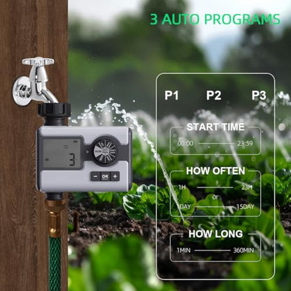 Garden Sprinkler Water Timer Manual Automatic System Irrigation1 Outlet | with Rain Delay,Manual, Automatic Watering System Irrigation Timer for Lawn,Yard,Pool - style: 1 outlet