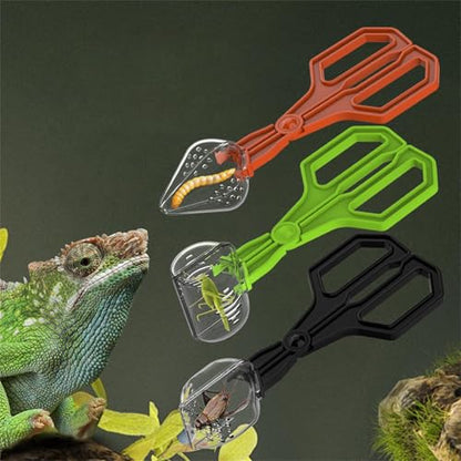 Reptiles Safe Feeding Tongs Clear Creature Catcher for Gentle Handling Ergonomic Grip Easy Maintenances Tool Creature Captures Tool - color: Black, size: C