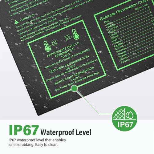 iPower Seedling Heat Mat for Plants with Dual Digital Temperature Controller, MET Certified Heating Pad, 20" x 20.75", Black - size: 20" x 20.75", style: with Digital Controller
