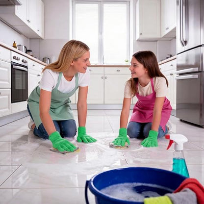 Abeillo Microfiber Gloves for Plants Dusting Cleaning, Reusable Washable Cleaning Gloves Mittens House Cars Blinds Dusting - color: Grass Green