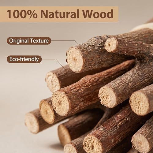 20Pcs Y-Shaped Driftwood for Crafts - 5x6 Natural Peach Wood Sticks for Terrarium, Fishtank & Drift Wood Decor for Home