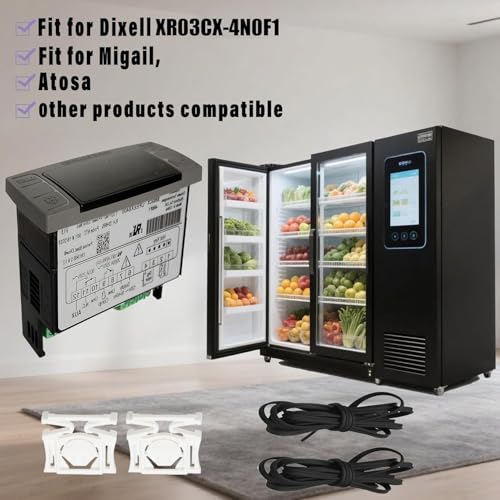 XR03CX-4N0F1 Temperature Controller ,120V/50-60HZ Digital Thermostat Controller Fit for Dixell Programmable Refrigerators/Freezers,Normal Temperature Refrigerating Units Compressor Refrigerators - style: XR03CX-4N0F1