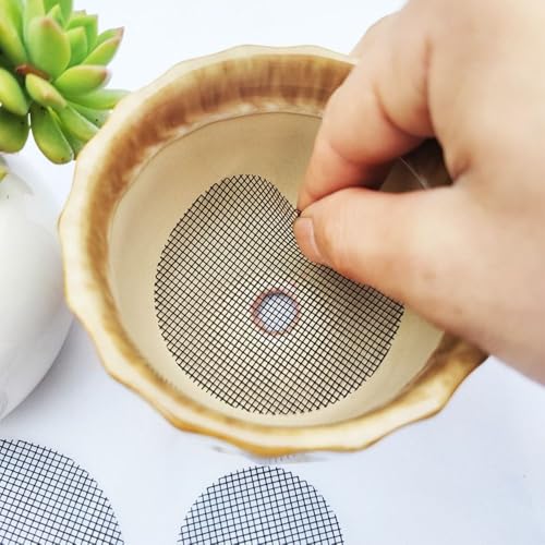 Flower Pot Gasket 50PCS/Set Breathable Round Bonsai Drainage Screens Avoid Soil Loss Flower Pot(Diameter 4.5cm)