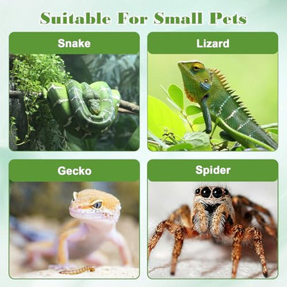 4 PCS Crested Gecko Hide, Reptile Leaf Platform with Suction Cups, Turtle Tank Decorations Tree Frog Terrarium Accessories Aquarium Landscaping Decoration Turtle Tank Decor
