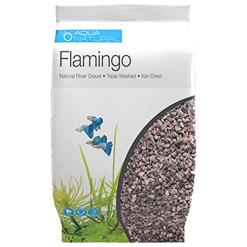 Aqua Natural Aquarium Substrate, Flamingo Gravel, 20lb | For Aquascaping, Aquariums, Vivariums and Terrariums