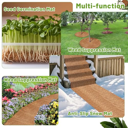Remiawy Coco Liner Fiber Roll, 16 x 80 Inch Natural Coconut Coir Liner Sheet Coco Mat for Planter Flower Basket, Garden Decoration, Reptile Carpet, Animal Pet Pad, Window Box, DIY Moss Pole, Tortoise - size: 16x80 Inch