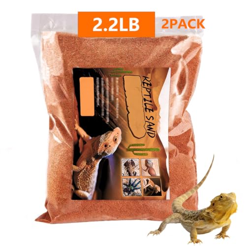 BNOSDM Reptile Sand,4.4lb Bearded Dragons Sands Substrate Bedding,Lizard Orange Red Desert Blend Sands for Snakes Geckos Tortoises Turtle Tarantula Hermit Crab Scorpion Invertebrates - color: Orange Red - 4.4Ib