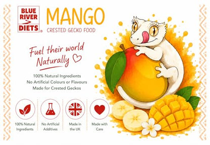 Blue River Diets Crested Gecko Diet | Mango Madness | All Natural Low Fat Complete Gecko Food | 2.1oz
