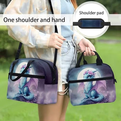 Dragon Lunch Box Containers Moon Kids Lunch Bag Back to School Lunchbox Cute Insulated Lunch Bag Outdoor Lunchbag Camping Lunchbox Picnic Lunch Container - color: Dragon